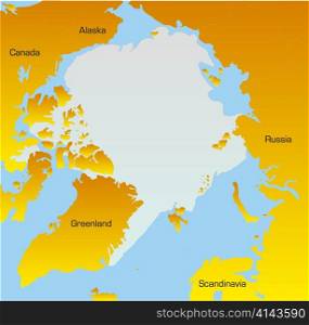 Abstract Vector Color map of North pole