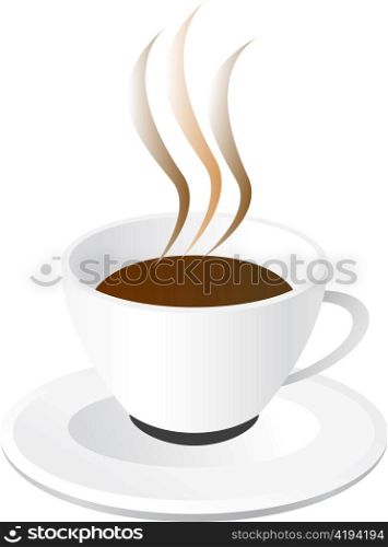 Abstract vector illustration of coffee cup