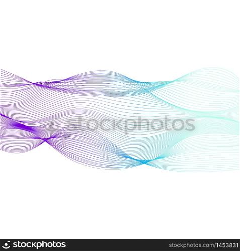 Abstract vector lines background, wave design gradient.