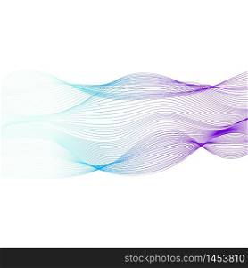Abstract vector lines background, wave gradient illustration.