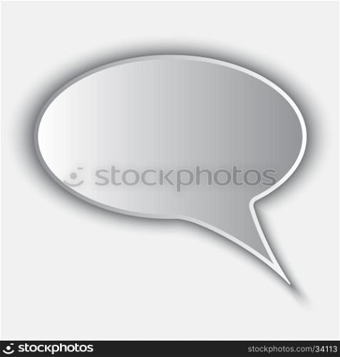 Abstract Vector White Speech. Abstract vector background of paper speech bubble for your own design