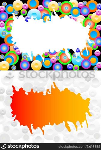 Abstract vibrant backgrounds with circles