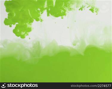 abstract vibrant green ink cloud