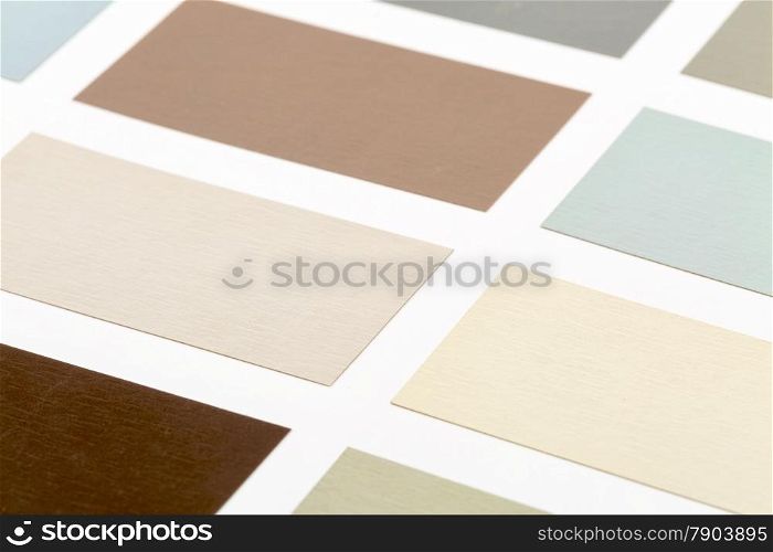 abstract view of wood paint samples on paper