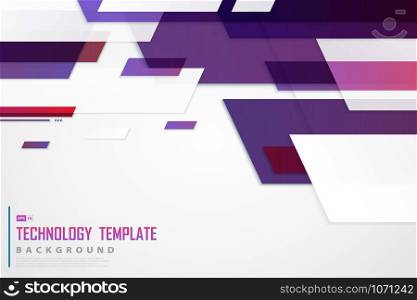 Abstract violet red tech template design of future background. Use for poster, artwork, template design, presentation, print, cover annual. illustration vector eps10