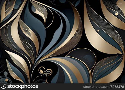 Abstract wallpaper background of flower pattern. distinct generative AI image.. Abstract wallpaper background of flower pattern