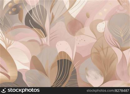 Abstract wallpaper background of flower pattern. distinct generative AI image.. Abstract wallpaper background of flower pattern
