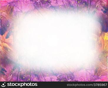 Abstract watecolor backgroud in soft purple and yellow