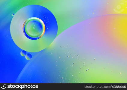 abstract water drops in oil