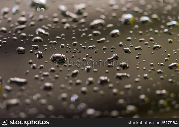 abstract water drops on a black background