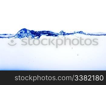 Abstract water flow with ripples and bubbles