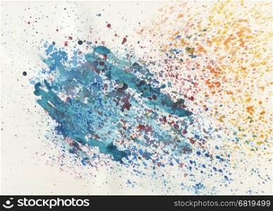 Abstract watercolor background with blots