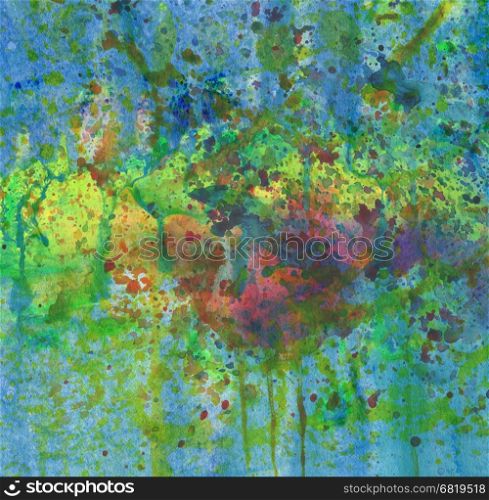 Abstract watercolor background with blots