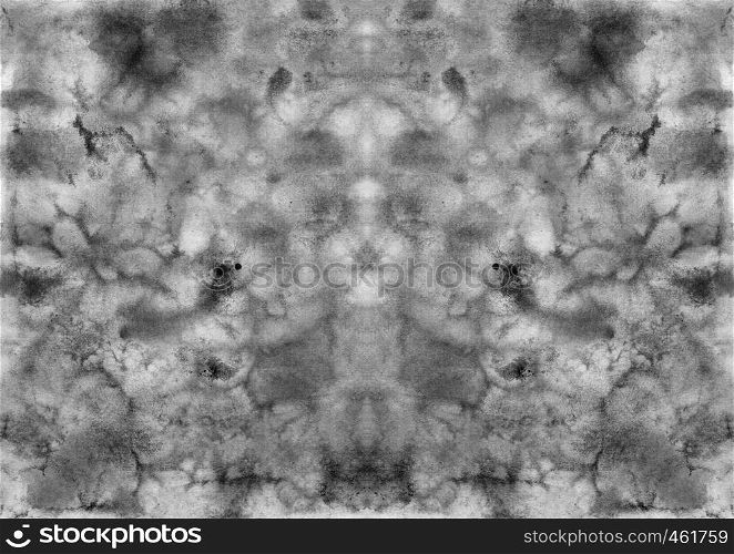 Abstract watercolor black and white background for design and decoration