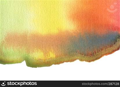 Abstract watercolor blot painted background. Texture paper. Isolated. Business card template.