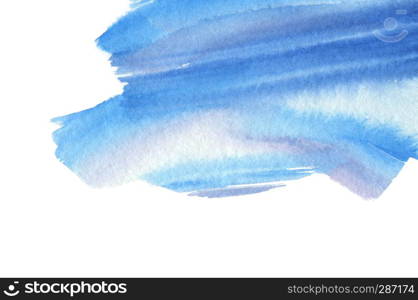 Abstract watercolor brush strokes painted background. Texture paper. Isolated.