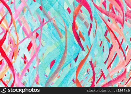 Abstract watercolor design with stylized as background. Art is created and painted by photographer