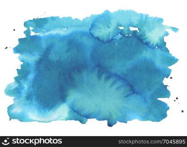 Abstract watercolor hand drawn background.. Abstract watercolor hand drawn background. Isolated spot on white paper. Template design.