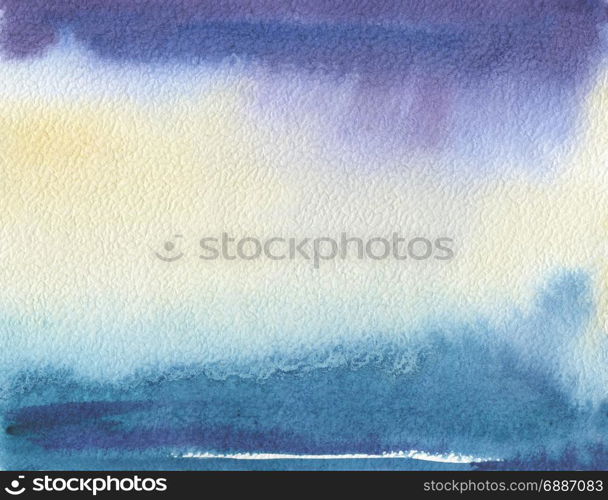 Abstract watercolor landscape painted background. Texture paper.