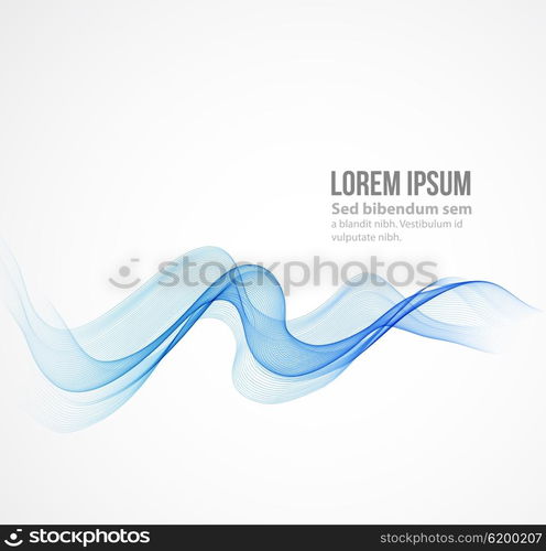 Abstract wave background. Blue smoke wave. Blue wave background, blue transparent waved lines for brochure, website design.