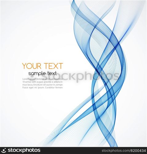 Abstract wave background. Blue smoke wave. Blue wave background, blue transparent waved lines for brochure, website design.