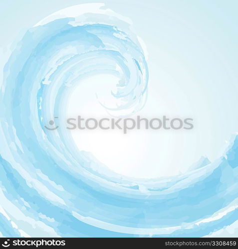 Abstract wave background in watercolour effect