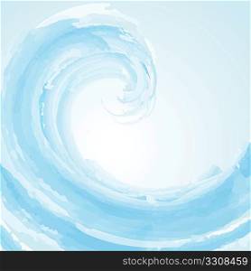 Abstract wave background in watercolour effect
