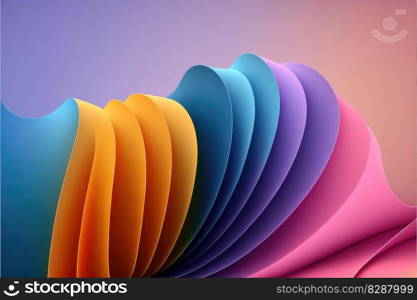 Abstract wave colorful pattern of spectrum color. Concept of enormous minimal colorful gradient background in pastel color. Finest generative AI.. Abstract wave colorful pattern of spectrum color.