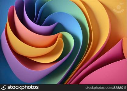 Abstract wave colorful pattern of spectrum color. Concept of enormous minimal colorful gradient background in pastel color. Finest generative AI.. Abstract wave colorful pattern of spectrum color.