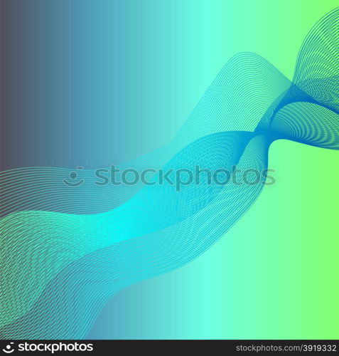 Abstract Wave Texture on Blue Green Background. Wave Background