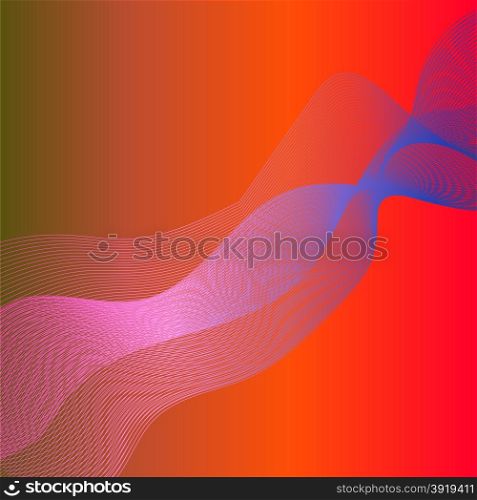Abstract Wave Texture on Red Light Background. Wave Background