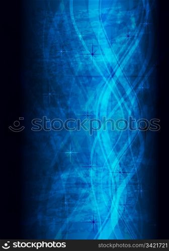 Abstract waves on grunge background - eps 10