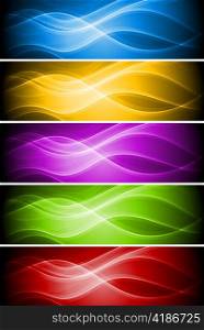 Abstract wavy banners collection. Vector illustration eps 10