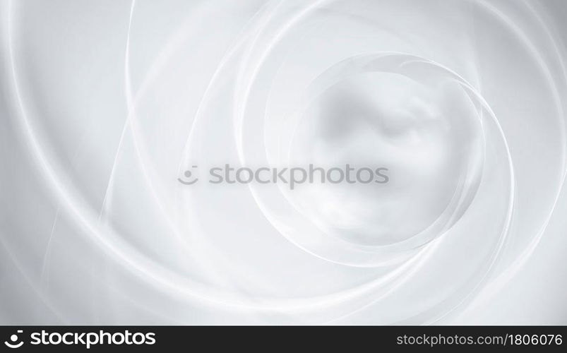 Abstract white background with smooth lines and light sphere