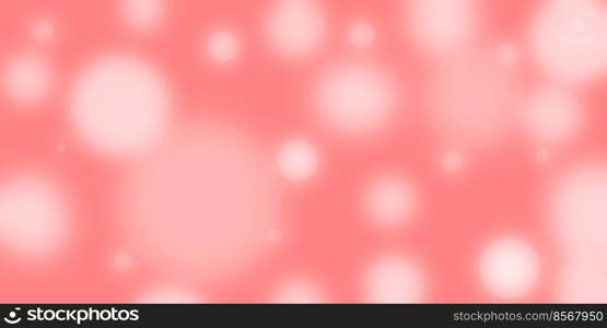 Abstract white bokeh on red color background illustration