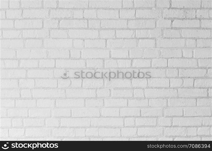 Abstract white brick cement wall texture background, grunge block grey concrete construction architecture pattern surface wallpaper, interior design style modern concept.