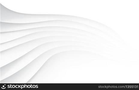 Abstract white curve overlap background texture vector illustration.