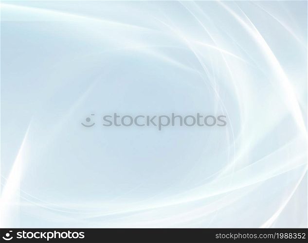 Abstract White Design Background with Smooth Wavy Lines
