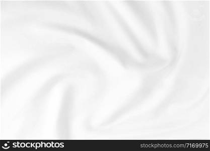 Abstract white fabric texture background. Wavy fabric