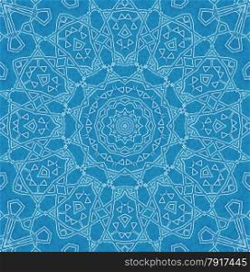 Abstract white pattern on blue background