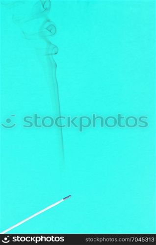 Abstract white smoke from an incense sticks