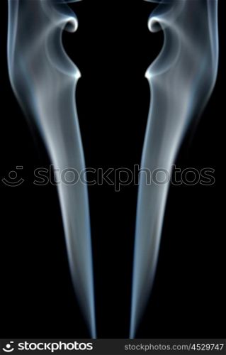 abstract white smoke in a black background