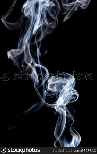 abstract white smoke on black background