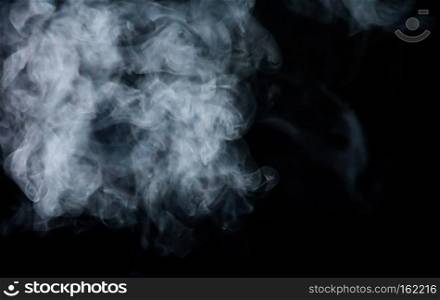 Abstract white smoke texture on a dark background.