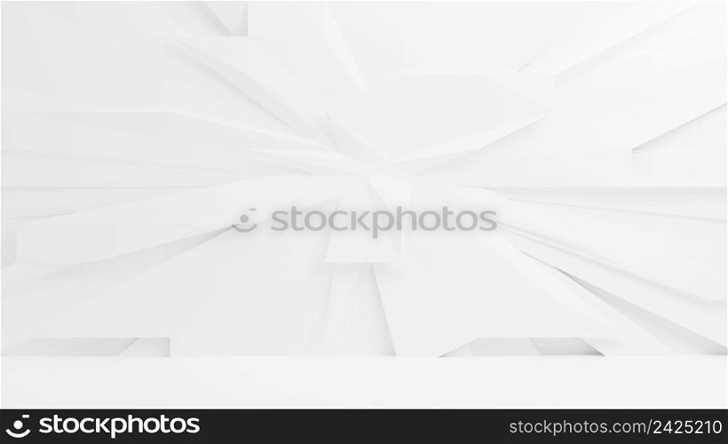 Abstract white wall background 3D render