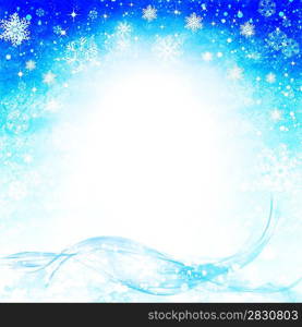 Abstract winter backgrounds with falling snowflakes