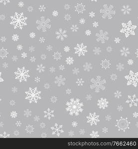 Abstract Winter Design Seamless Pattern Background with Snowflakes for Christmas and New Year Poster. Illustration