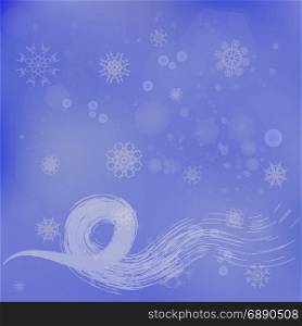 Abstract Winter Snow Background. Blue Winter Pattern. Snowflakes Texture. Winter Snow Background