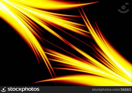 abstract yellow color with motion blur on black background