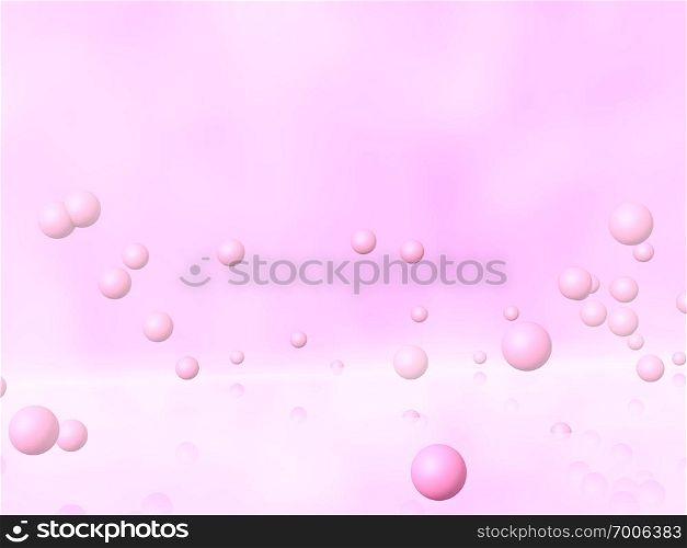 abstraction pink spheres. 3d background